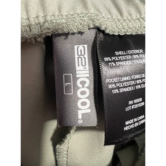 32 Degrees Cool Women's Tailored Dress Shorts Pleated High Rise Sage Green SZ L - Picture 9 of 11